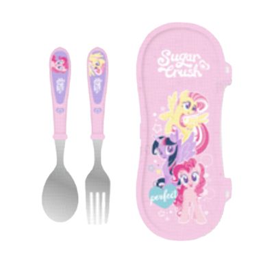 Cubiertos tenedor y cuchara de la colección sugar crush de my little pony con estuche -  My Little Pony