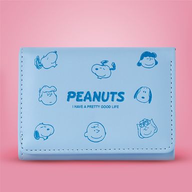 Cartera snoopy serie colorful life azul -  Miniso