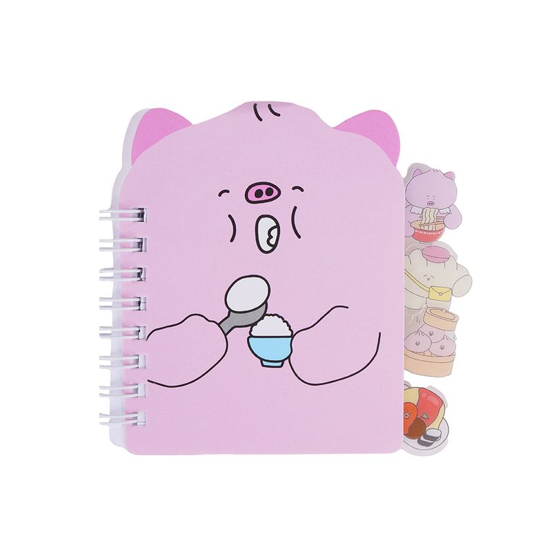 Libretas-y-cuadernos-a7-con-marcapaginas-con-alambre-piggy-zhen-zhen-70-hojas-serie-fuwa-fuwa-Miniso-1-19580