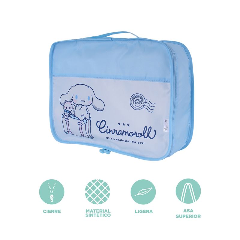 Organizador-de-viaje-para-guardar-ropa-2-piezas-cinnamoroll-serie-sanrio-color-azul-Sanrio-3-25403