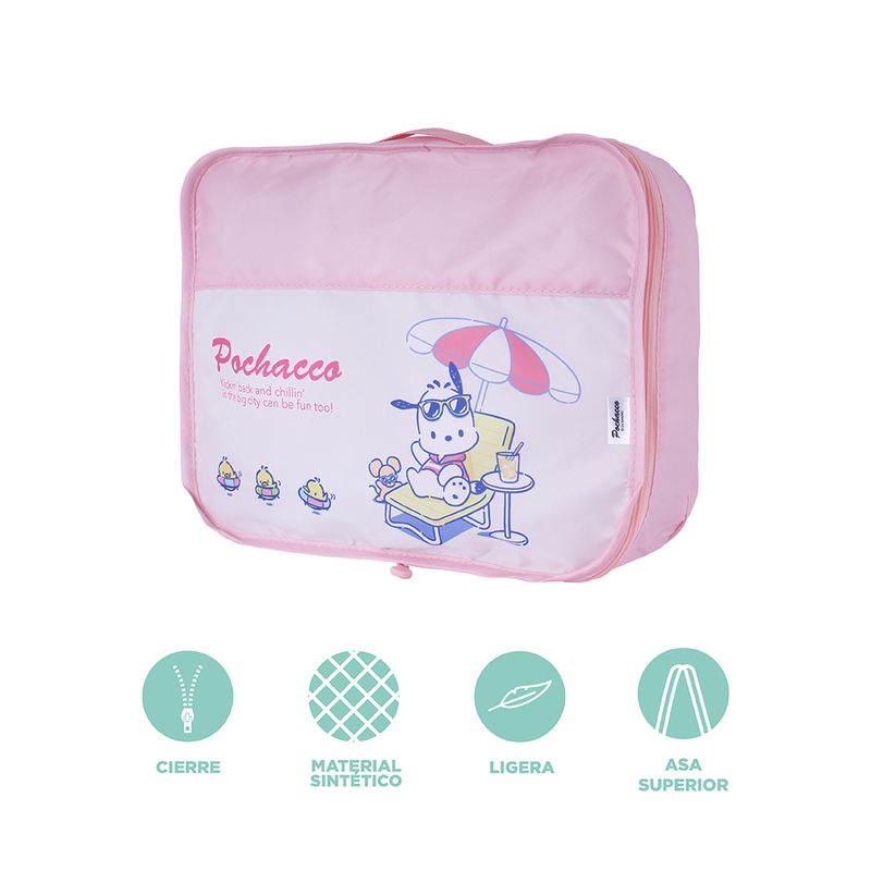 Organizador-para-viaje-para-guardar-ropa-2-piezas-pochacco-serie-sanrio-color-rosa-Sanrio-3-25957