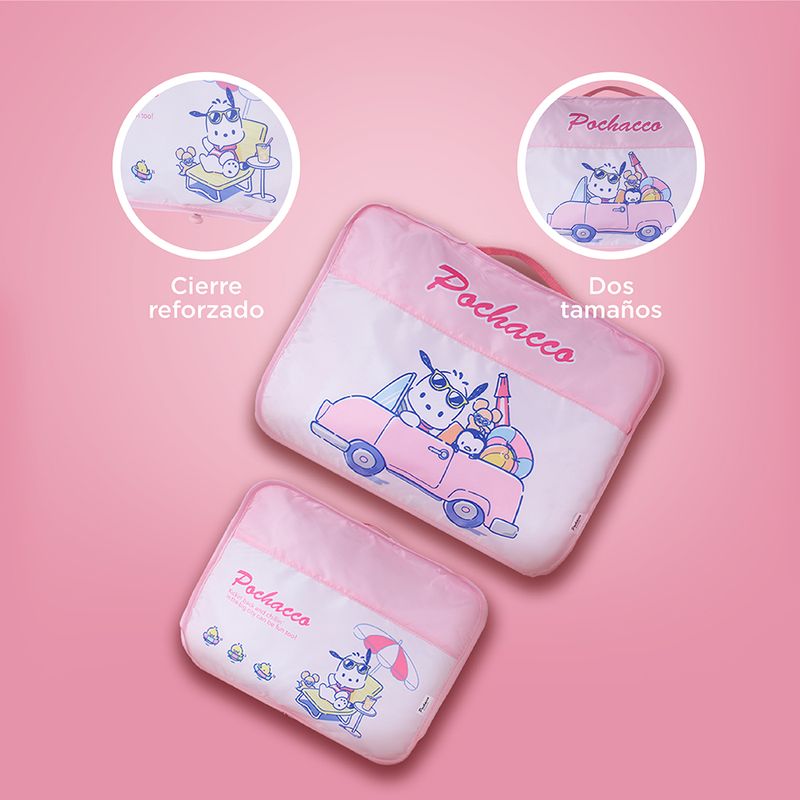 Organizador-para-viaje-para-guardar-ropa-2-piezas-pochacco-serie-sanrio-color-rosa-Sanrio-5-25957