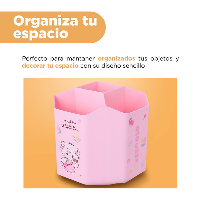 Organizador-de-pl-stico-portalapices-giratorio-de-5-compartimentos-mousse-serie-mikko-color-rosa-Mikko-4-25992