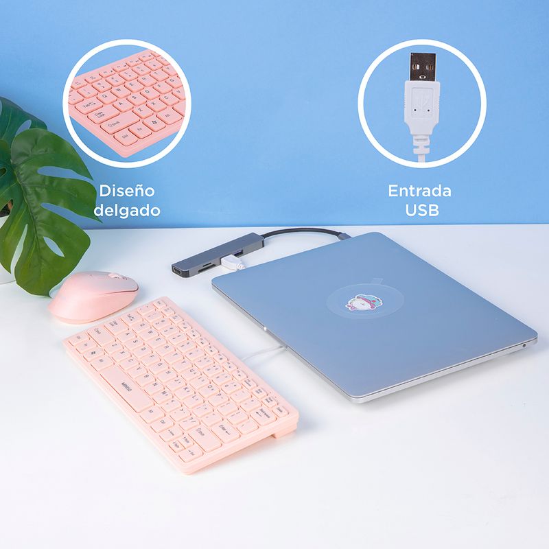 Mini-teclado-con-cable-port-til-modelo-mk82-rosa-miniso-Miniso-6-12649