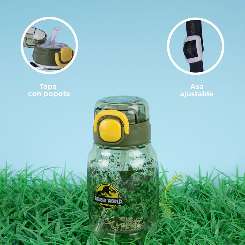 Tomatodo-de-pl-stico-jurassic-world-kids-tritan-con-correa-para-el-hombro-600-ml-verde-oscuro-Jurassic-World-6-25919