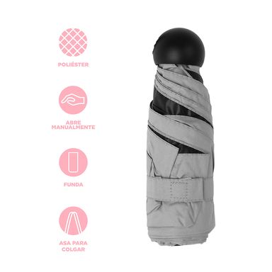 Paraguas de sol serie capsula de color solido gris -  Miniso