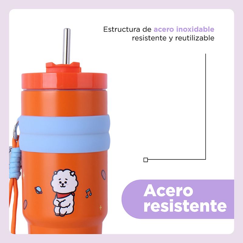 Tomatodo-de-acero-de-doble-pared-colecci-n-bt21-con-funda-y-pajita-900ml-rj-BT21-6-26318