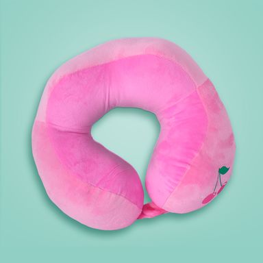 Almohada de viaje para el cuello cherry valentine rosa -  Miniso