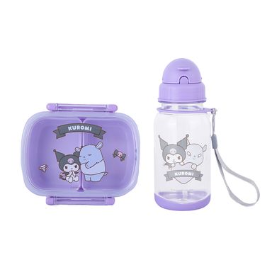 Contenedor bento box y botella de agua kuromi serie sanrio color morado -  Sanrio