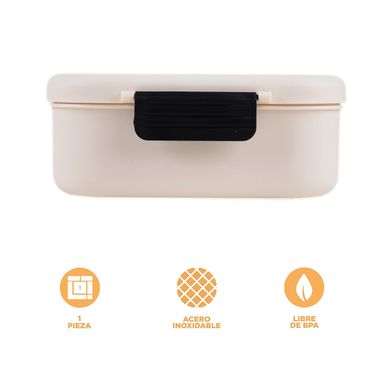 Taper caja bento de acero inoxidable con bloques de color colores mixtos -  Miniso