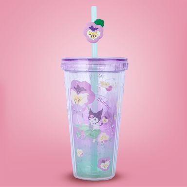 Tomatodo de plástico para jugo 420 ml kuromi serie sanrio -  Sanrio
