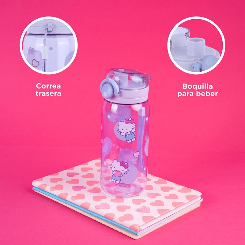 Botella-de-pl-stico-con-correa-450-ml-hello-kitty-serie-sanrio-morado-Sanrio-6-26425