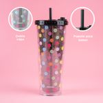 Tomatodo-de-pl-stico-de-doble-pared-con-sorbete-serie-dots-720-ml-color-negro-Miniso-5-26437