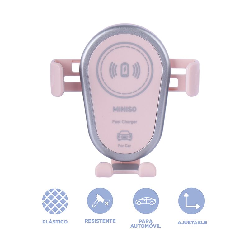Soporte-de-coche-para-celular-con-cargador-rosa-Miniso-4-26439