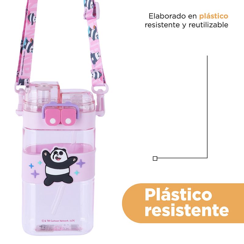 Botella-de-pl-stico-con-correa-para-el-hombro-560-ml-panda-serie-wbb-color-rosa-We-Bare-Bears-7-26454