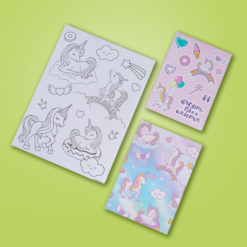 Libro-para-colorear-set-azul-serie-unicorn-Miniso-2-26611
