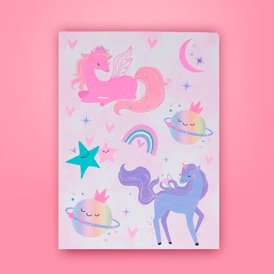 Libro para colorear set rosa serie unicorn -  Miniso