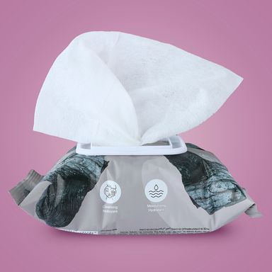 Toallitas limpiadoras faciales refrescantes charcoal -  Miniso