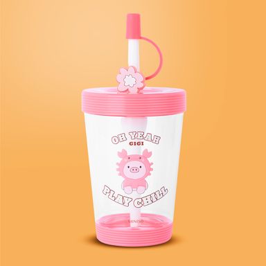 Tomatodo de plástico 535 ml cangrejo serie mini family color naranja -  Mini Family