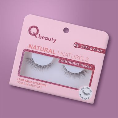 Par de pestañas postizas naturales qbeauty 03 -  Miniso