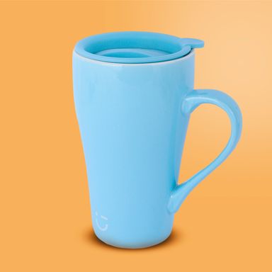 Taza de cerámica de gran capacidad serie solid color 430 ml azul -  Miniso