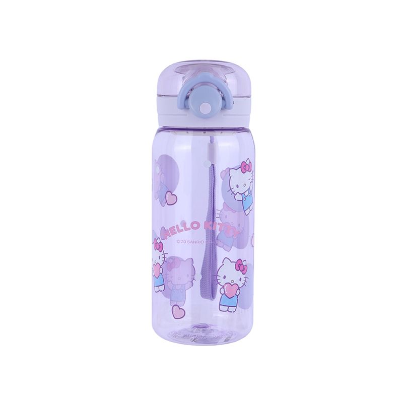Botella-de-pl-stico-con-correa-450-ml-hello-kitty-serie-sanrio-morado-Sanrio-1-26425