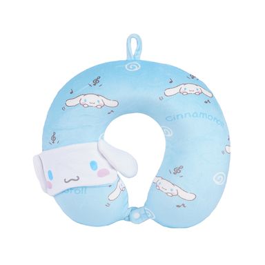 Almohada de viaje de espuma viscoelastica personajes de sanrio y antifaz para dormir cinnamoroll -  Sanrio