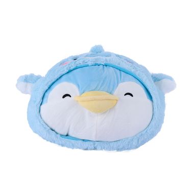 Almohada con forma de cabeza de pinguino azul serie mini family -  Mini Family