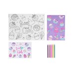 Libro-para-colorear-set-morado-serie-unicorn-Miniso-1-26612