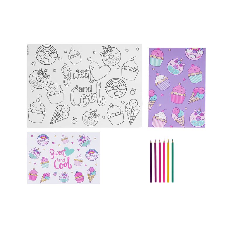 Libro-para-colorear-set-morado-serie-unicorn-Miniso-1-26612