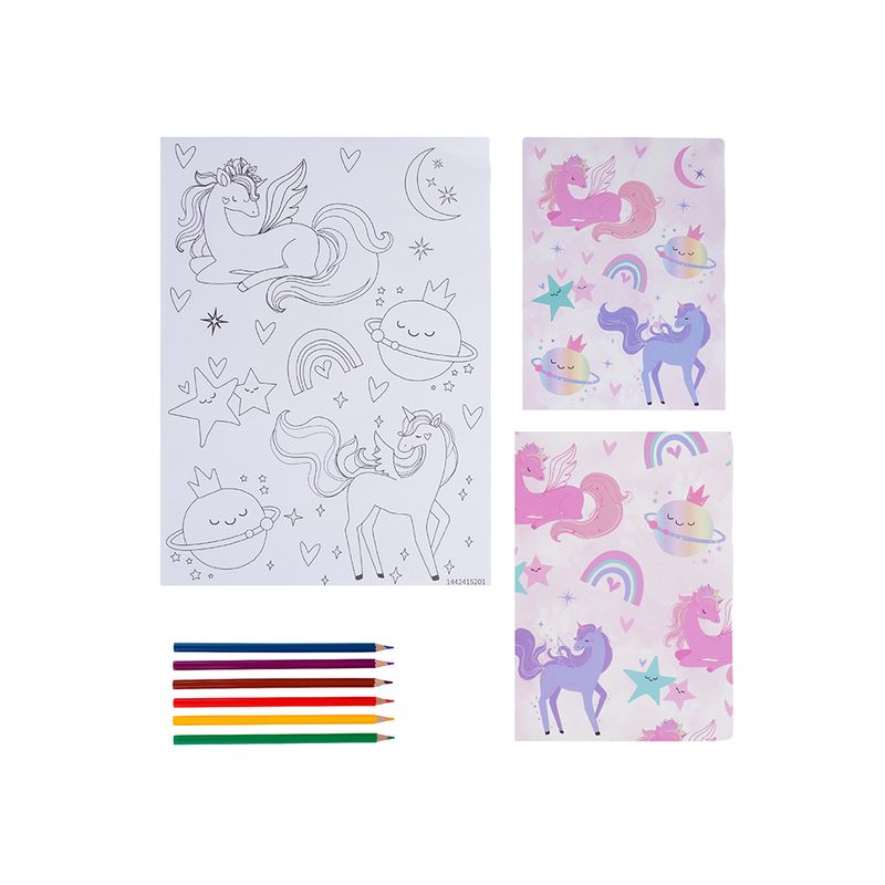 Libro-para-colorear-set-rosa-serie-unicorn-Miniso-1-26613