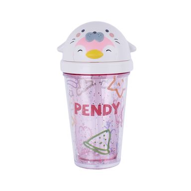 Tomatodo de plástico con sorbete de plástico de 320 ml foca serie mini family -  Mini Family