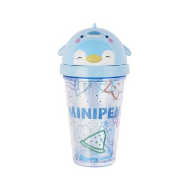 Tomatodo de plástico con sorbete de plástico de 320 ml delfin serie mini family -  Mini Family