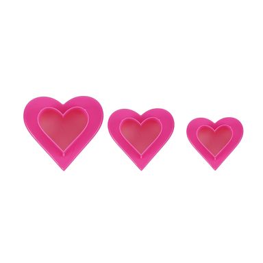 Cortador de galletas con forma de corazón cherry valentine collection 3 piezas -  Miniso