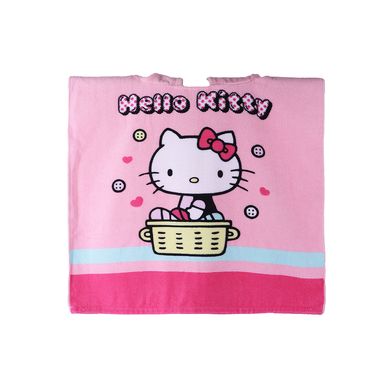Toalla infantil con capucha para baño sanrio hello kitty 55cm x 55cm rosa -  Sanrio