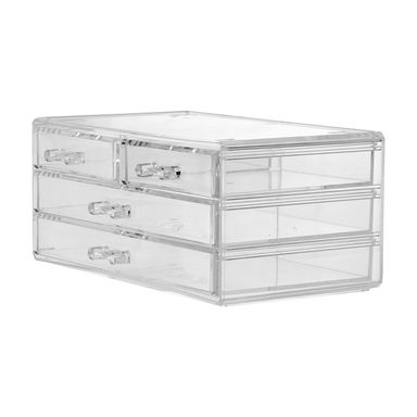 Organizador de cajones de 3 niveles para cosméticos y joyas transparente -  Miniso