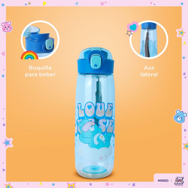 Tomatodo-de-pl-stico-con-tapa-abatible-y-correa-600ml-azul-serie-care-bears-Care-Bears-5-25437