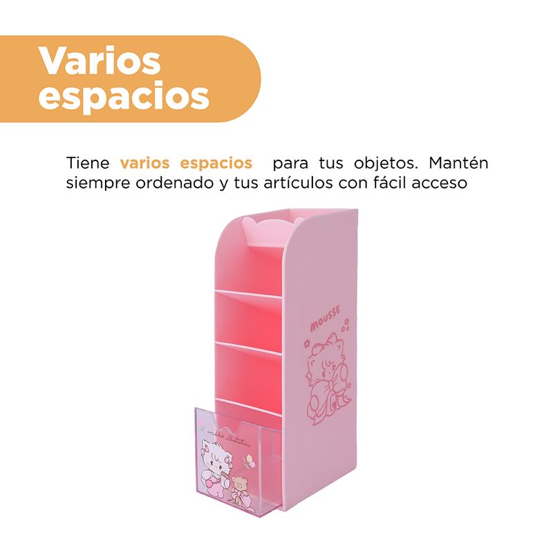 Organizador-de-pl-stico-portalapices-de-4-compartimentos-mousse-serie-mikko-color-rosa-Mikko-5-25993