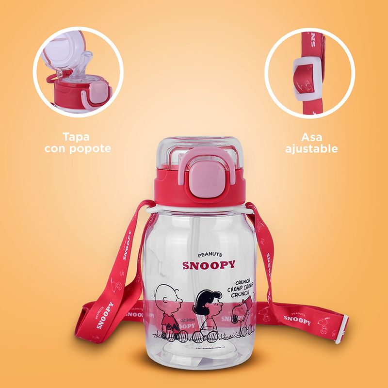 Tomatodo-de-plastico-snoopy-kids-con-correa-para-el-hombro-600-ml-rojo-Snoopy-5-26968