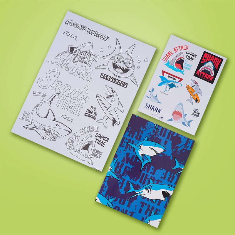 Libro-para-colorear-set-tibur-n-serie-miniso-Miniso-2-26993