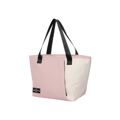 Lonchera miniso bloques de color serie mousse mediana rosa y blanco -  Miniso