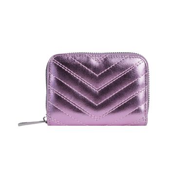 Cartera pequeña con diseño acolchado morado -  Miniso