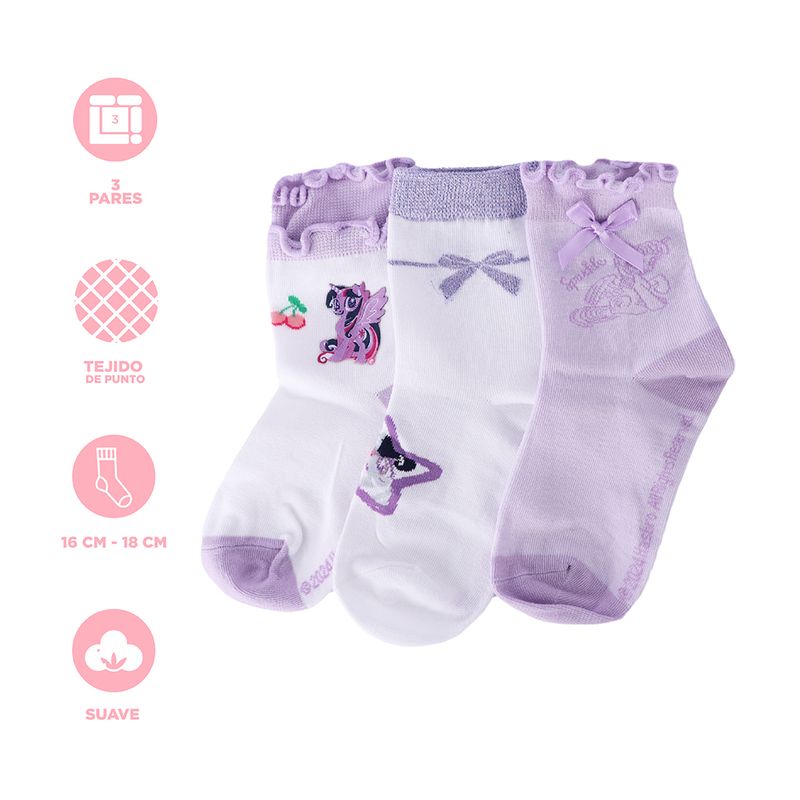 Medias-infantiles-my-little-pony-3-pares-lila-edad-5-a-7-a-os-My-Little-Pony-3-25795