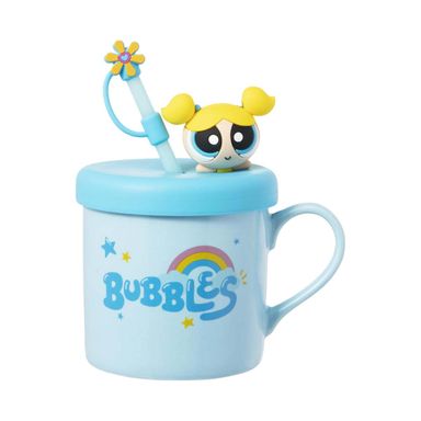Taza de cerámica con decoración y sorbete de 450 ml de las chicas superpoderosas burbuja -  Las Chicas Superpoderosas
