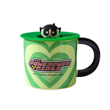 Taza de cerámica con tapa de las chicas superpoderosas 340 ml bellota -  Las Chicas Superpoderosas