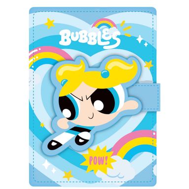 Cuaderno de espuma antiestrés con cierre magnético burbuja las chicas superpoderosas -  Las Chicas Superpoderosas