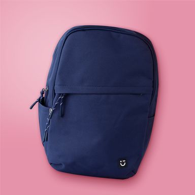 Mochila escolar miniso cierre inclinado azul marino -  Miniso
