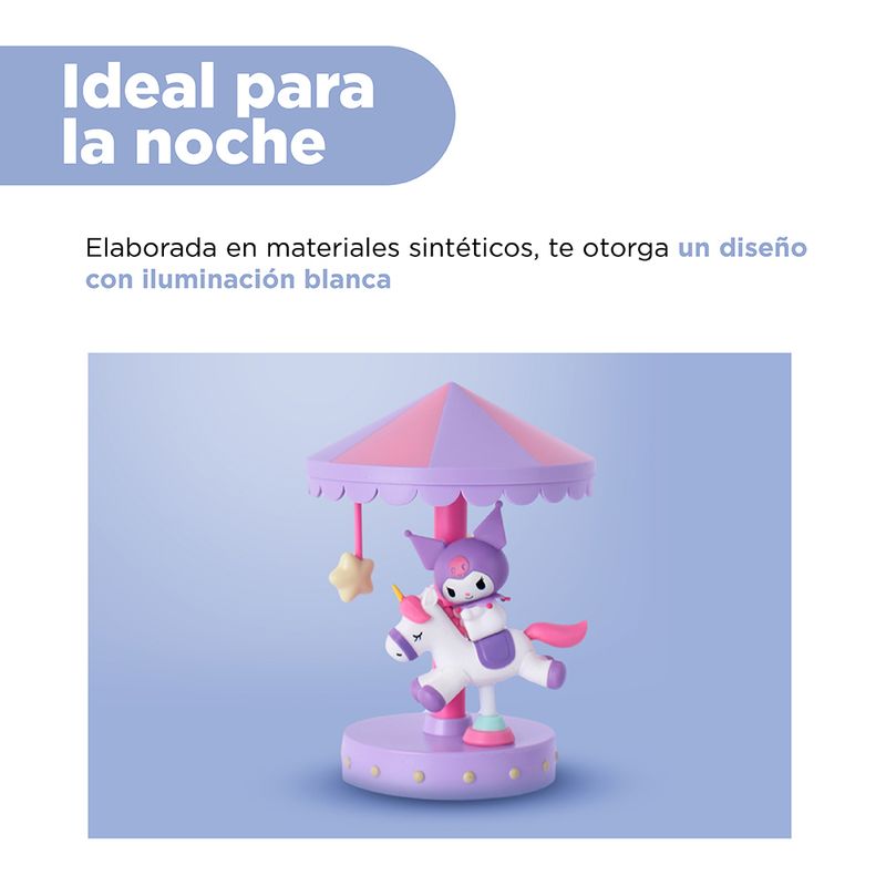 L-mpara-de-noche-led-carousel-kuromi-Sanrio-6-25556