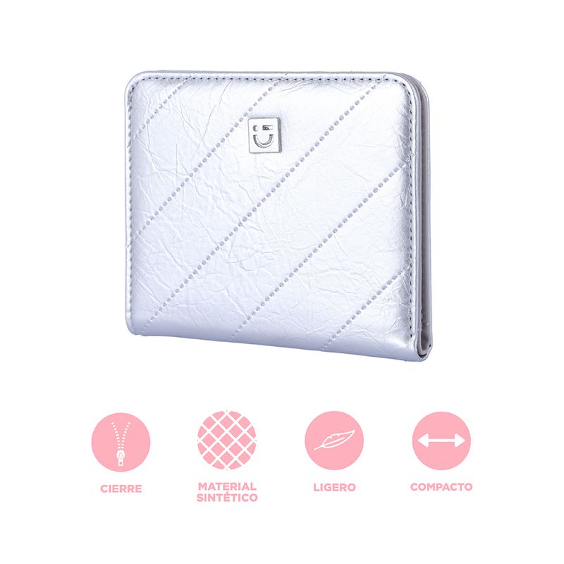 Cartera-corta-para-mujer-miniso-lineas-diagonal-en-relieve-palta-Miniso-4-27452
