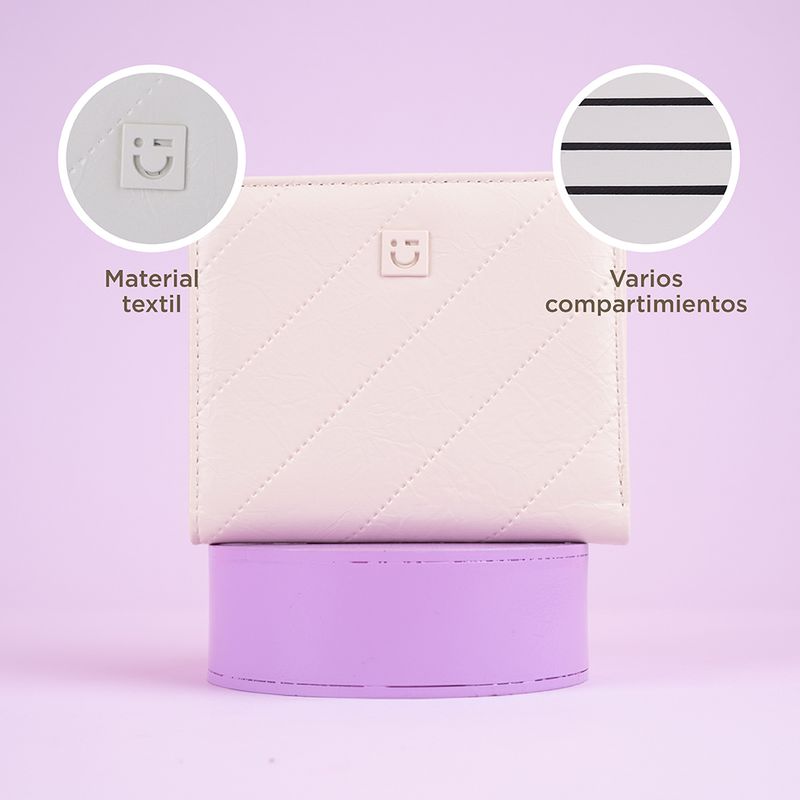 Cartera-corta-para-mujer-miniso-lineas-diagonal-en-relieve-beige-Miniso-6-27453